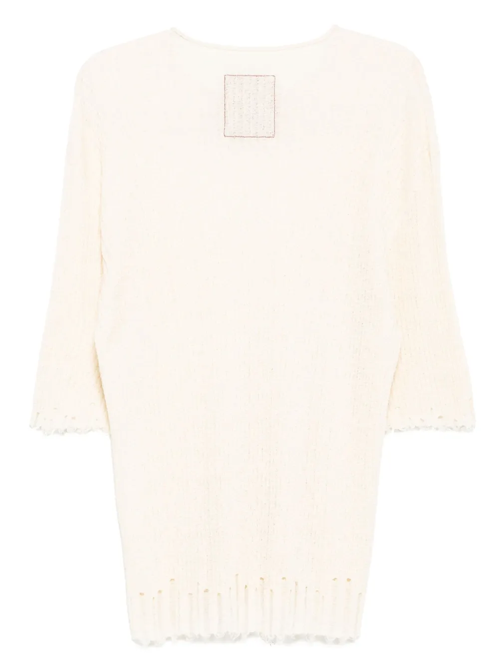 Uma Wang Gebreid T-shirt - Beige