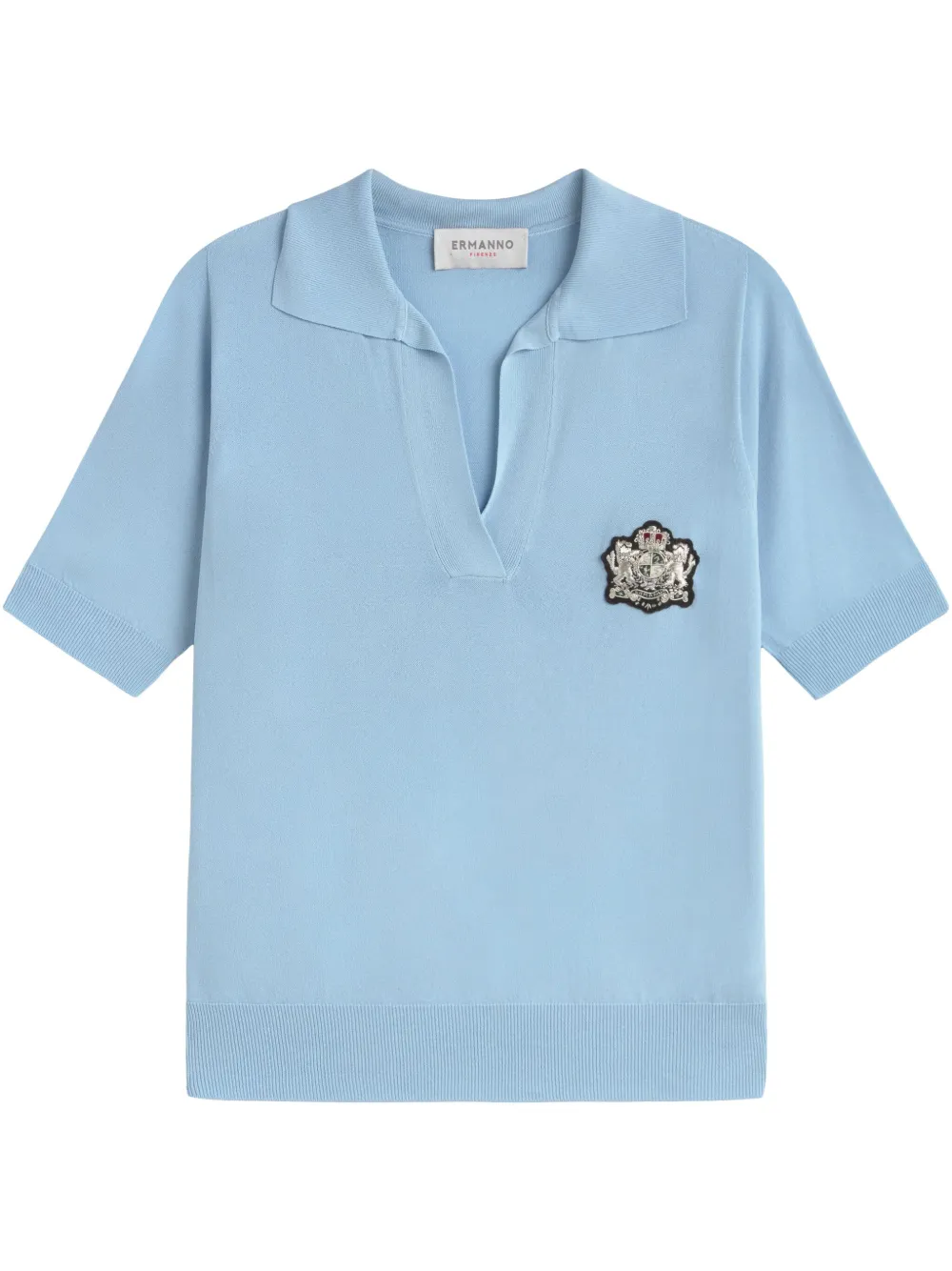 ERMANNO FIRENZE  logo-embroidered polo top | Blue | Image 1