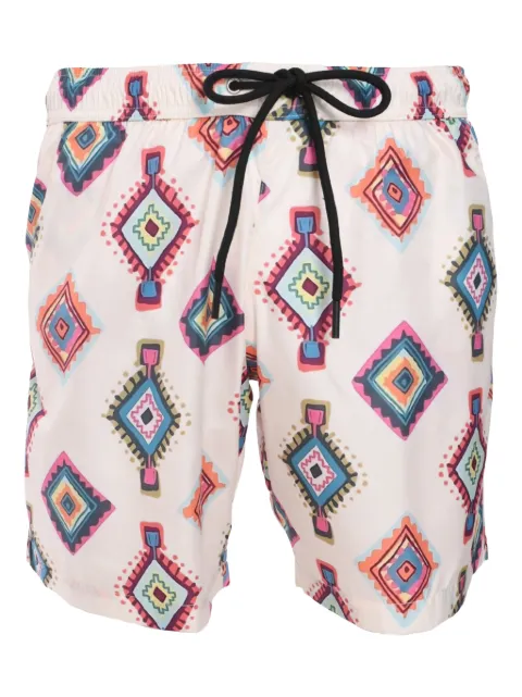 Mauna Kea shorts de playa con estampado geométrico