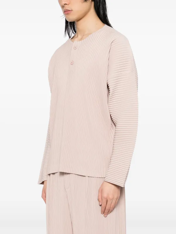 Homme Plissé Issey Miyake プリーツ ロングスリーブ Tシャツ | ピンク