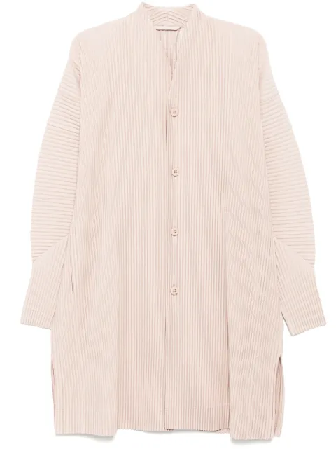 Homme Plissé Issey Miyake pleated single breasted coat