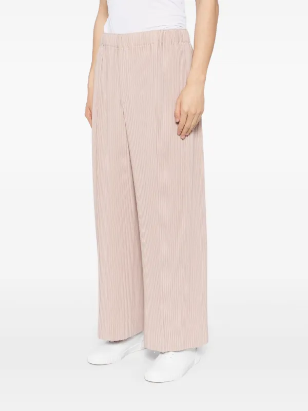 Homme Plissé Issey Miyake Pleated Cropped Trousers | Pink
