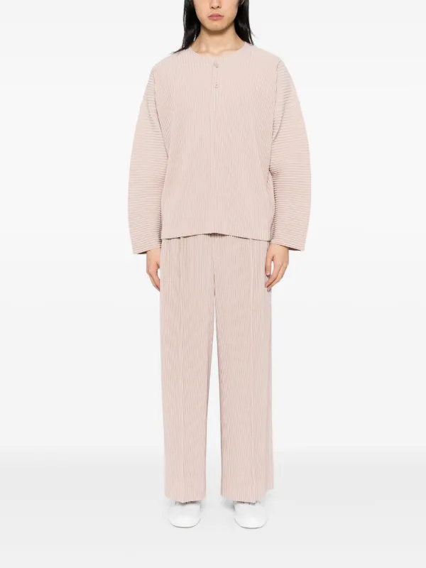 Homme Plissé Issey Miyake Pleated Cropped Trousers | Pink