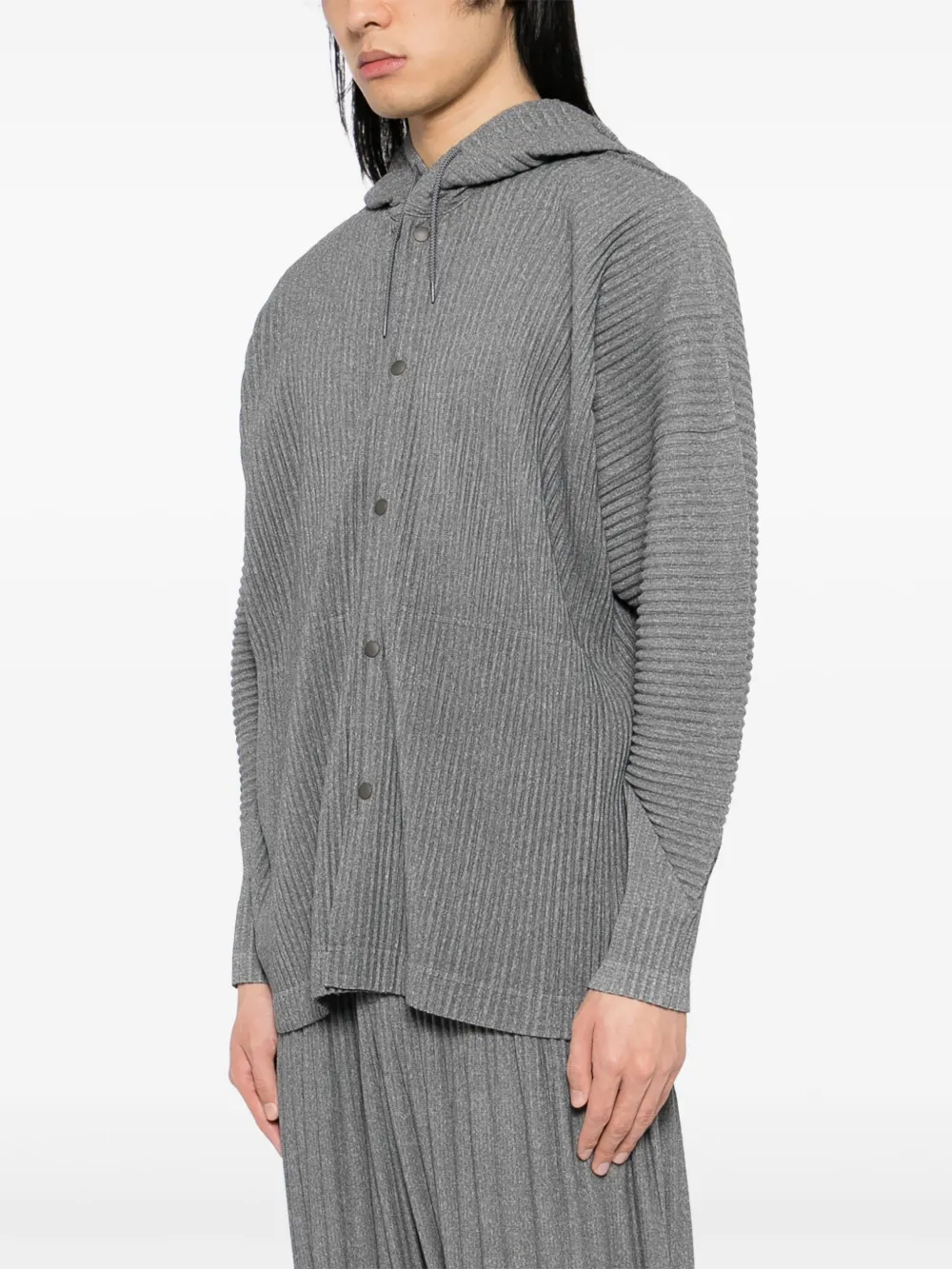 Homme Plissé Issey Miyake Jack met capuchon Grijs