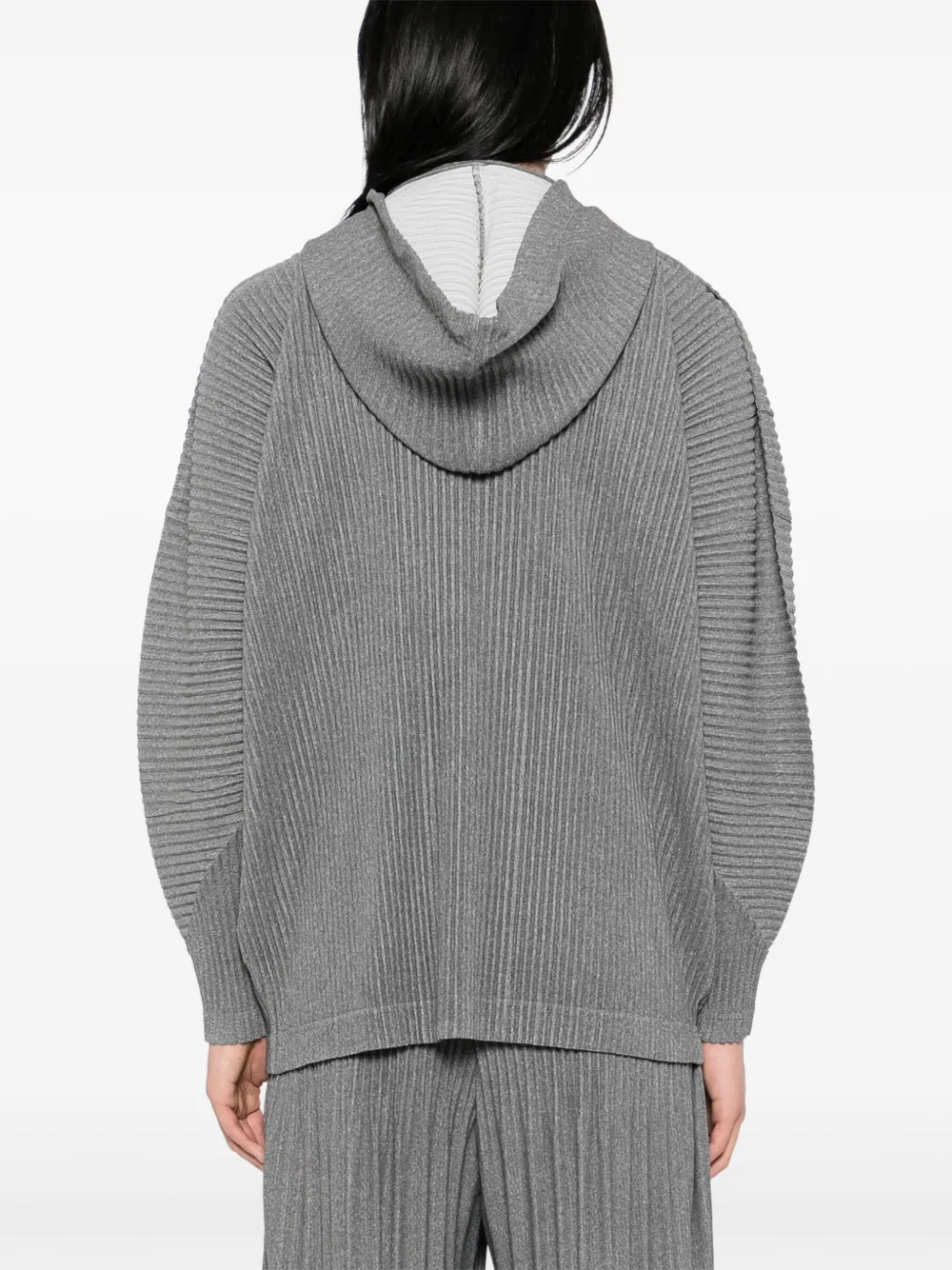 Homme Plissé Issey Miyake Jack met capuchon Grijs