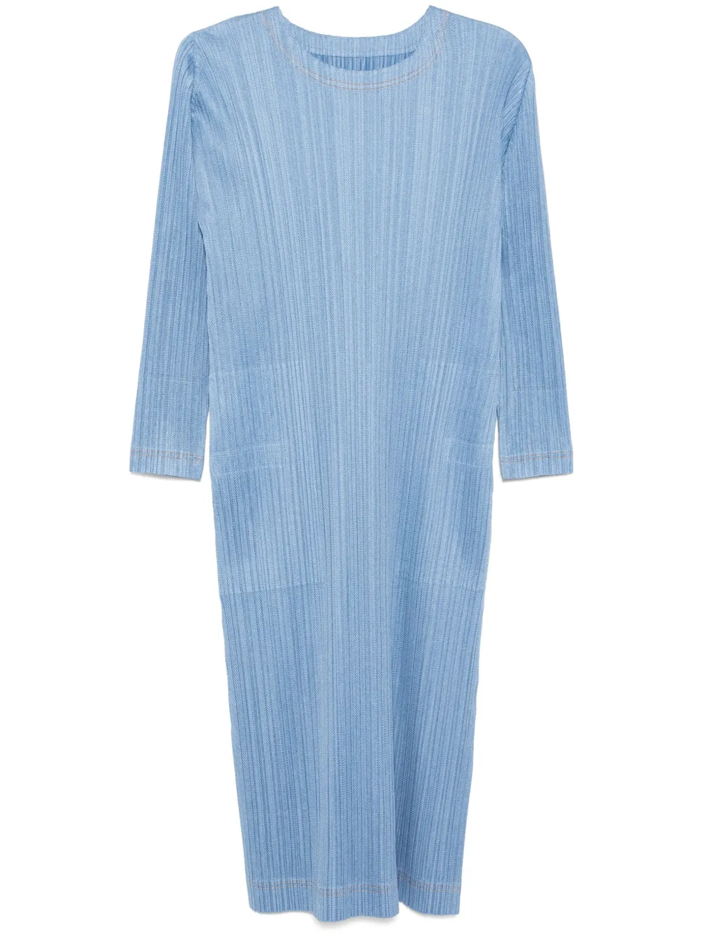 Pleats Please Issey Miyake Geplooide jurk Blauw