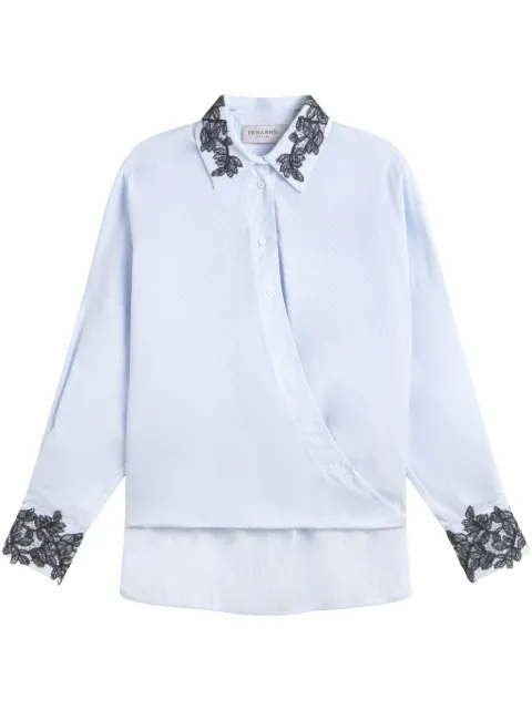 ERMANNO FIRENZE  camisa con detalles de encaje