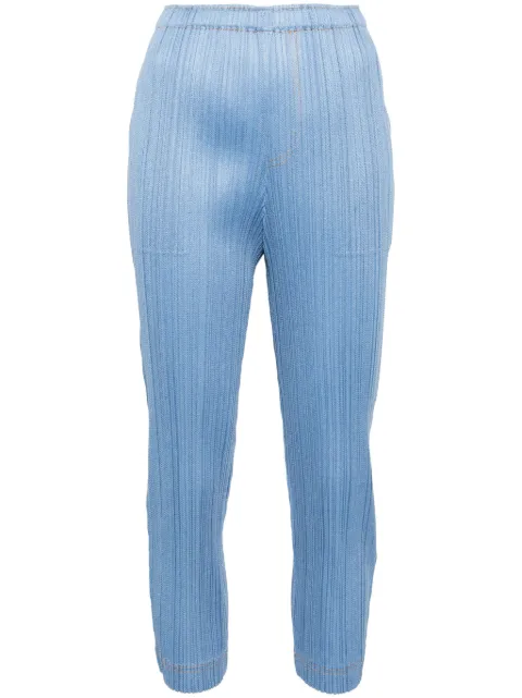Pleats Please Issey Miyake pantalones de mezclilla