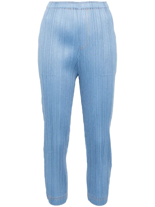 Pleats Please Issey Miyake デニムパンツ | ブルー | FARFETCH JP