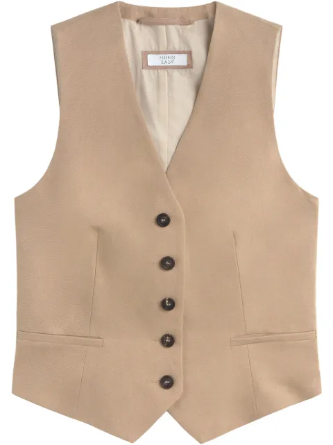 Peserico chaleco con cuello en V