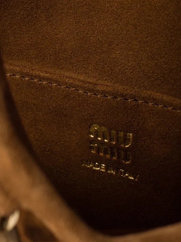 Miu Miu Ivy Suede Tote Bag | Brown | FARFETCH