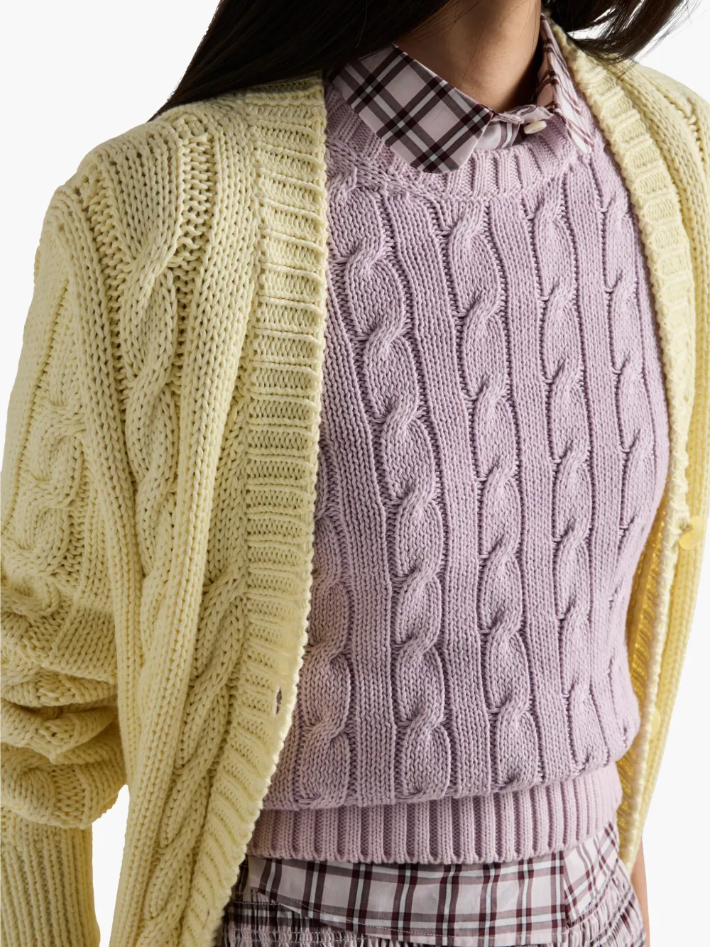 Prada Geruit blouse Roze