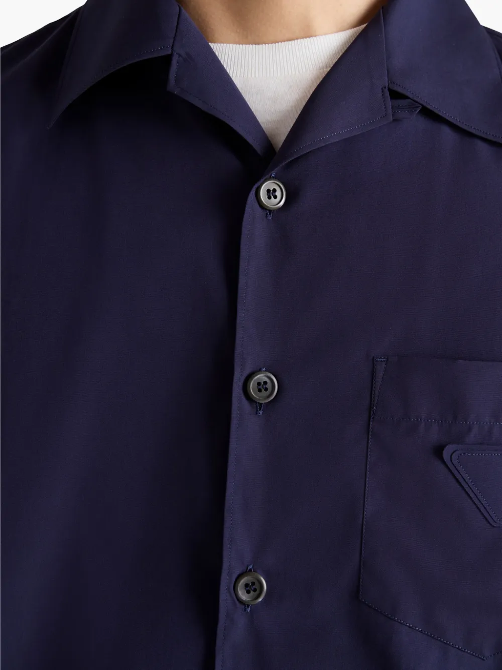 Prada Bowlingshirt Blauw