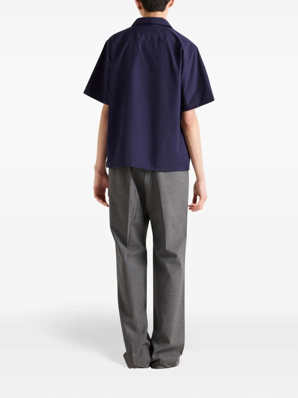 Prada Bowlingshirt Blauw