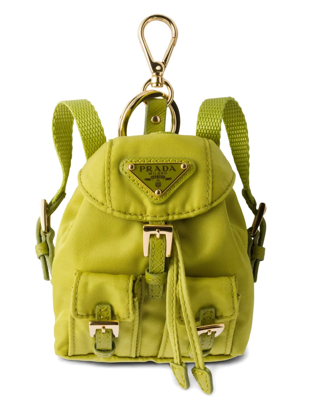 Prada Icon Re-Nylon mini-tassenbedel Groen