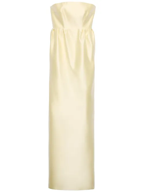 Prada robe longue en satin - Jaune - Prada - Modalova
