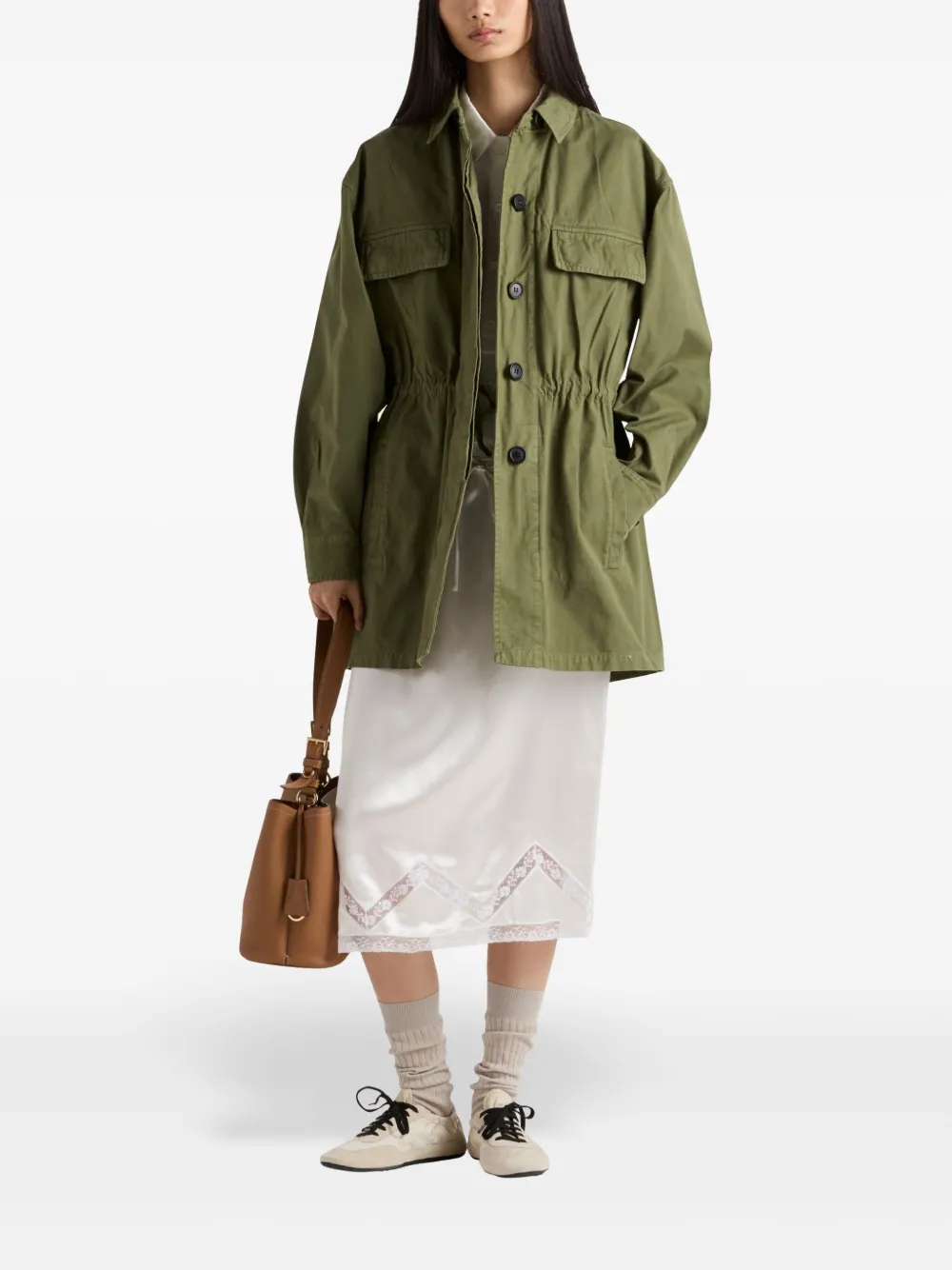 Prada Cotton Jacket In グリーン