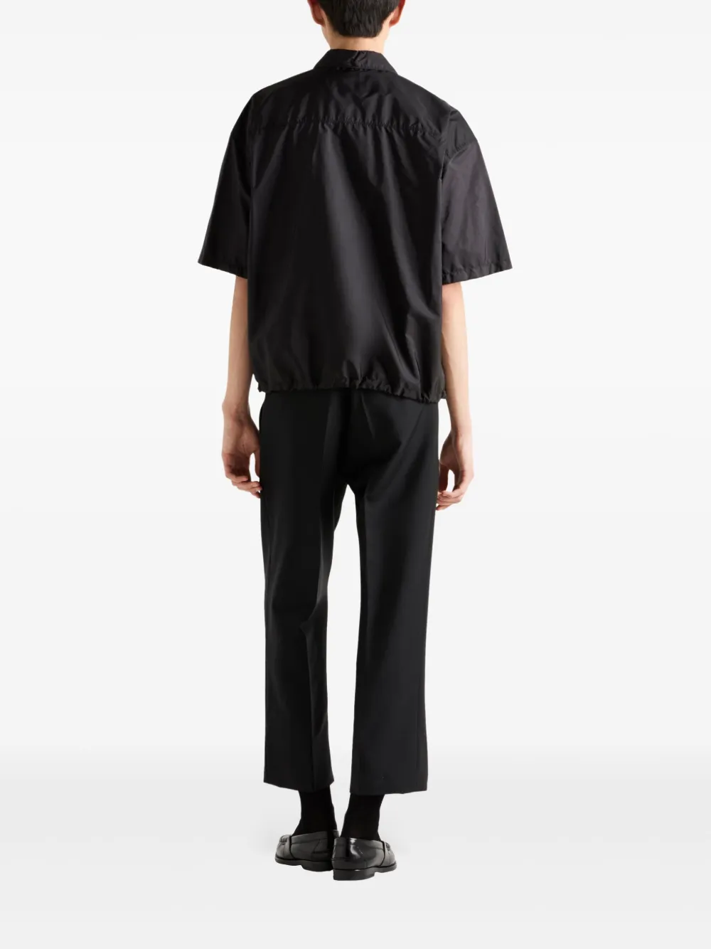 Prada Shirtjack met logo Zwart