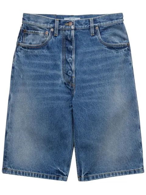 Prada straight-leg denim shorts 
