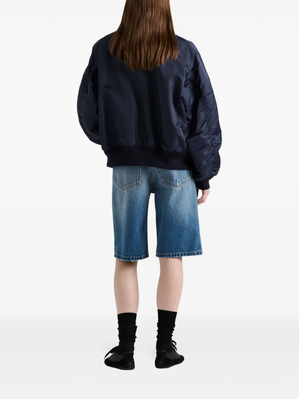 Prada Denim shorts Blauw