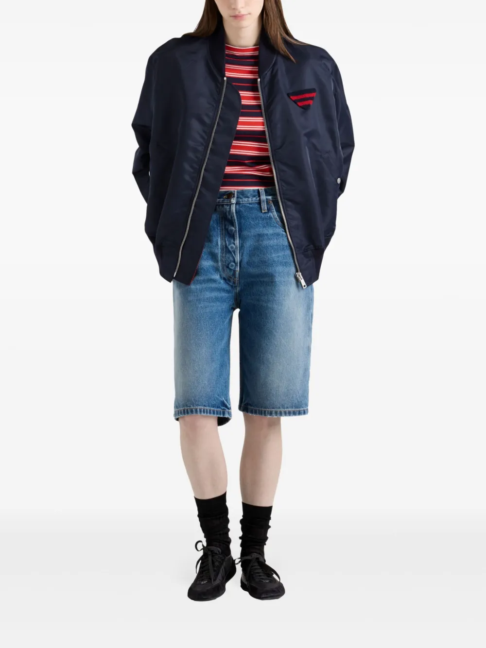 Prada straight-leg denim shorts | Jean Shorts | Image 2
