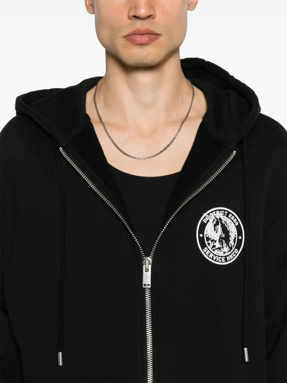 Han Kjøbenhavn Officer hoodie met print Zwart