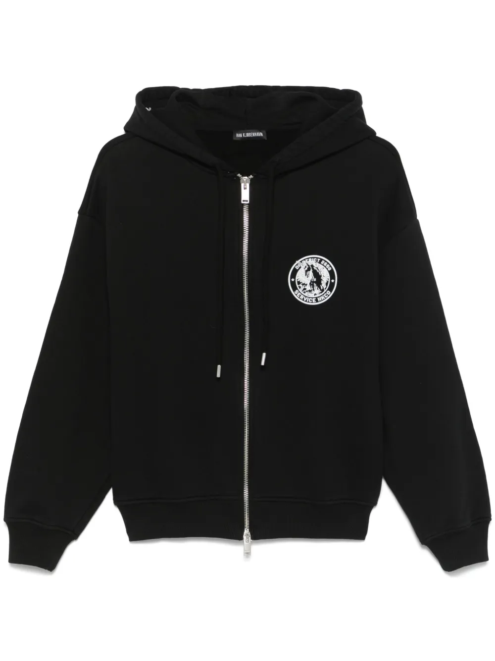 Han Kjøbenhavn Officer hoodie met print Zwart