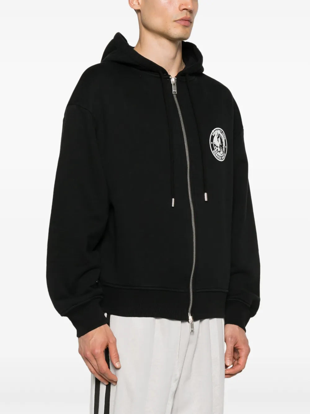 Han Kjøbenhavn Officer hoodie met print Zwart