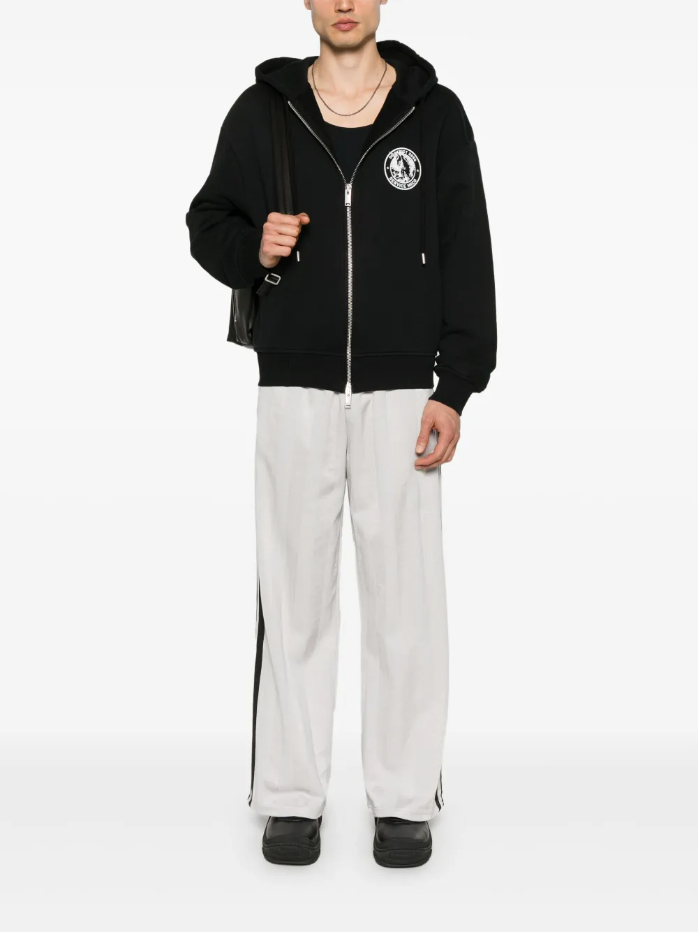 Han Kjøbenhavn Officer hoodie met print Zwart
