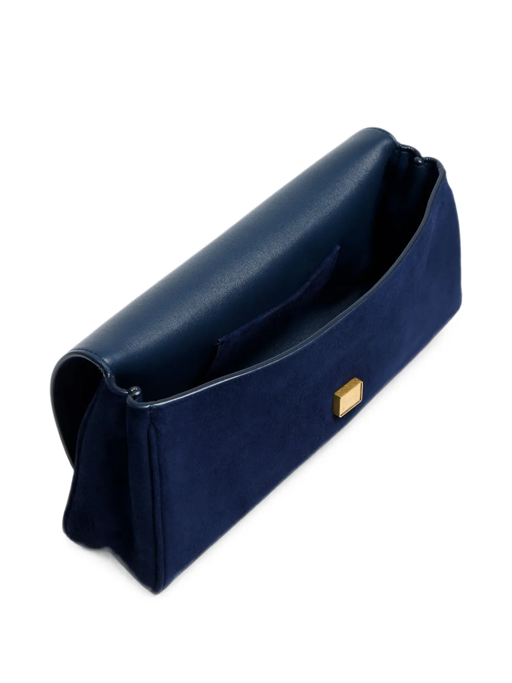 KHAITE Suède clutch Blauw