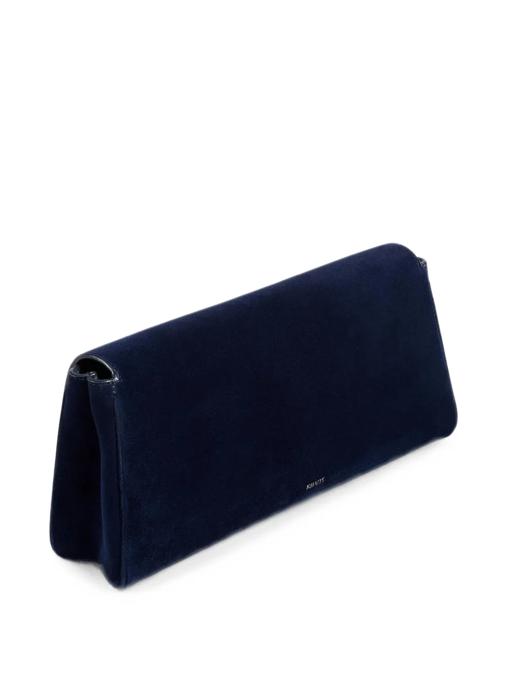 KHAITE Suède clutch Blauw