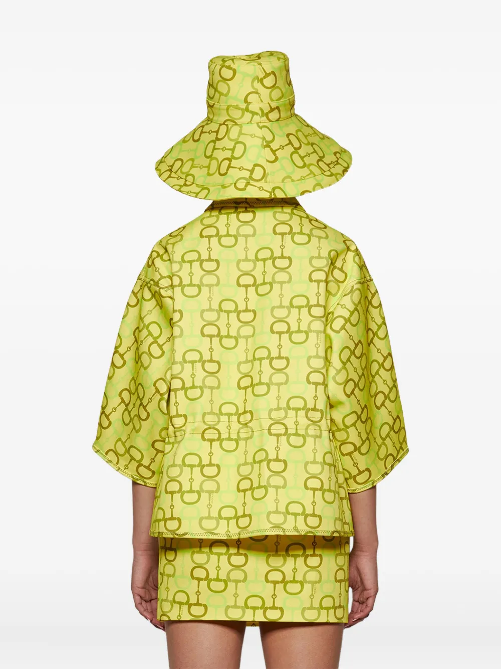 Gucci Jack met Horsebit-print Groen