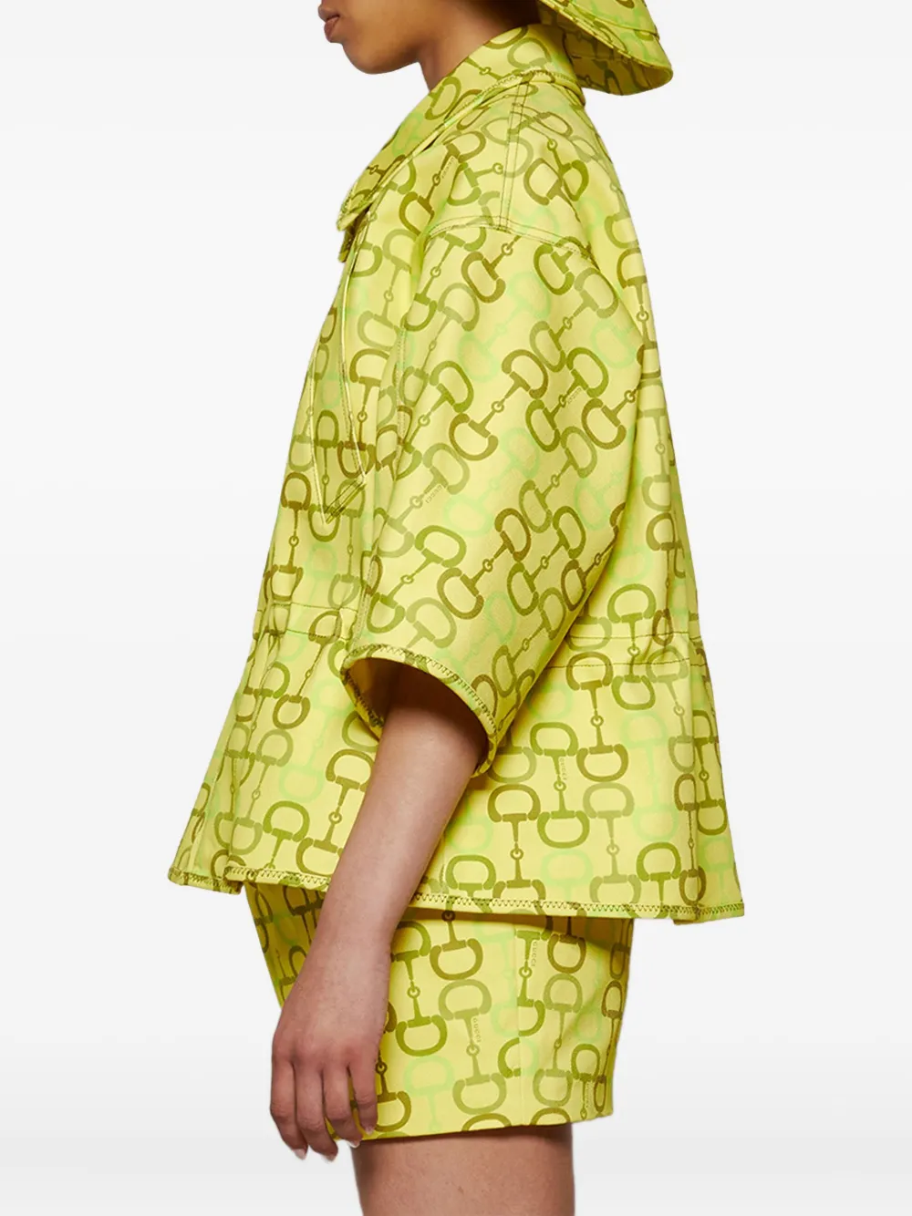 Gucci Jack met Horsebit-print Groen