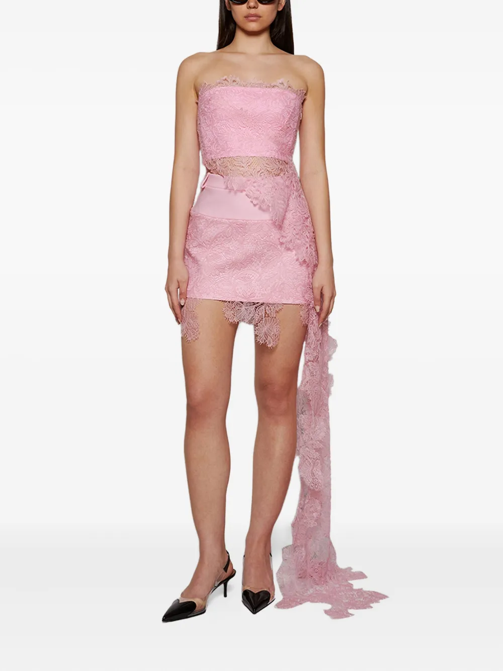 David Koma lace mini skirt Roze