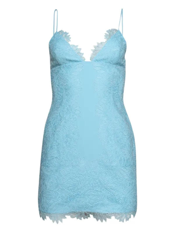 chinese dress ladies LACE TRIM DETAIL MINI DRESS  David Koma