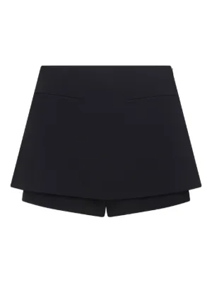 Leather-trimmed midi skirt in black - David Koma | Mytheresa