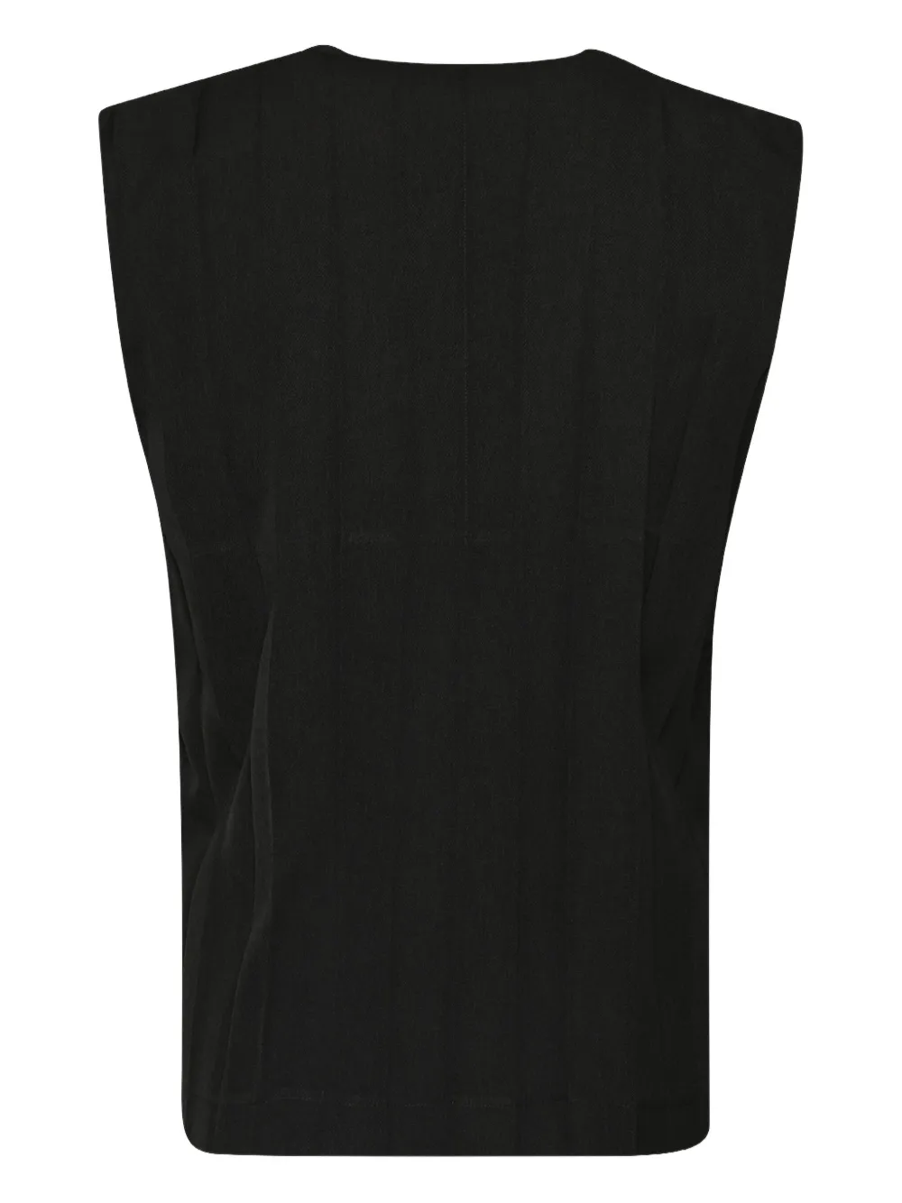 Homme Plissé Issey Miyake Geplooide spencer met knopen Bruin