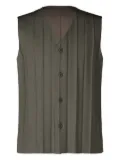 Homme Plissé Issey Miyake pleated button-front vest - Brown