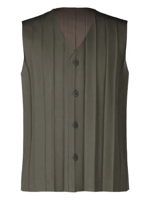 Homme Plissé Issey Miyake pleated button-front vest