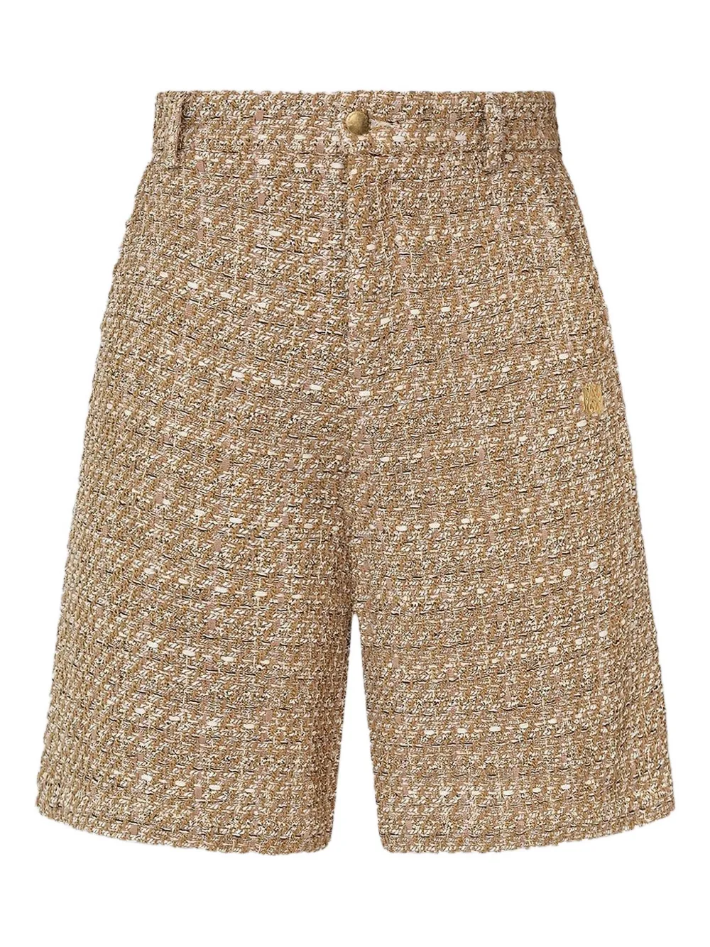 AMIRI Boucle front-pleat shorts Bruin