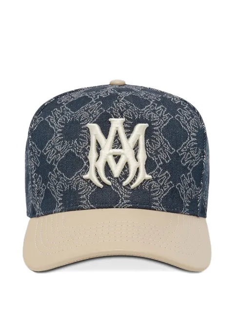 AMIRI MA leather brim denim hat