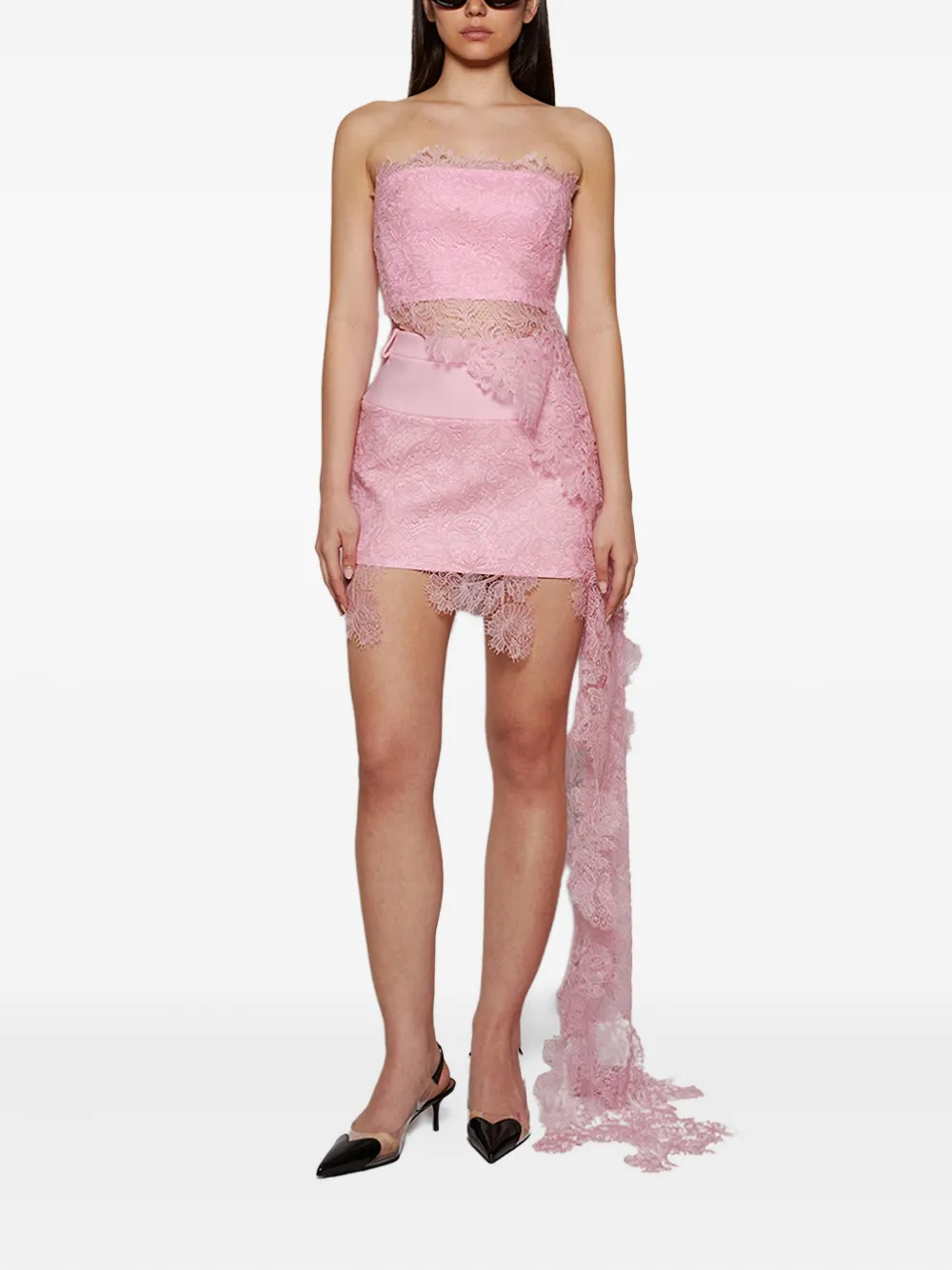 David Koma Top van kant Roze
