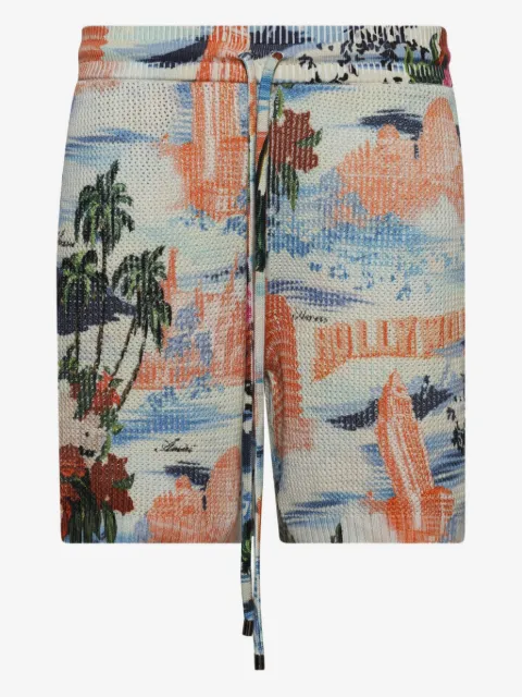AMIRI short imprimé Cityscape à lien de resserrage