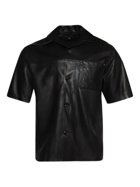 AMIRI MA embroidery leather shirt