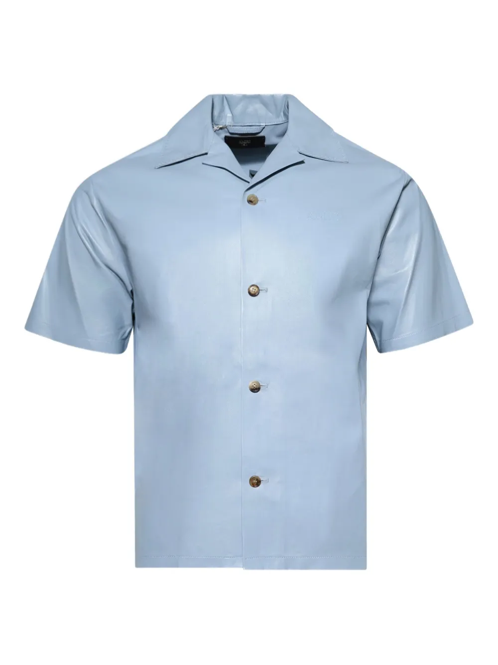 AMIRI leather short-sleeve shirt | Blue | Image 1