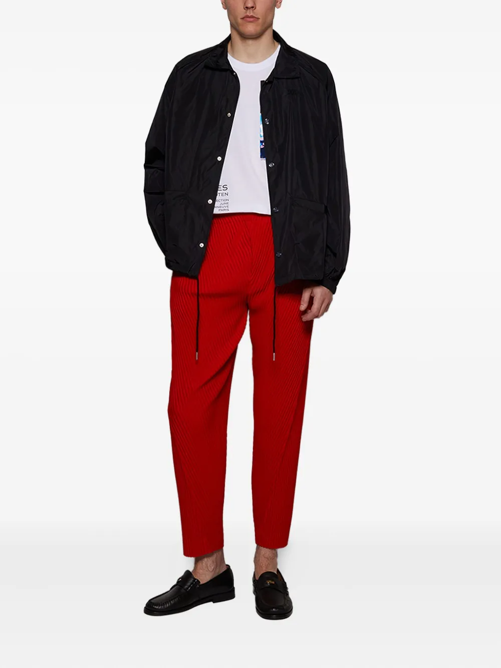 Homme Plissé Issey Miyake pleated trousers Rood