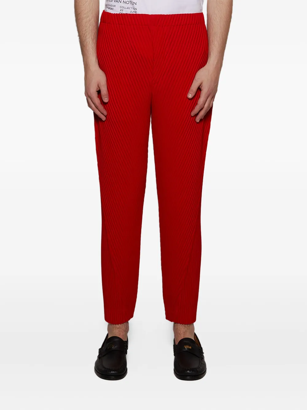 Homme Plissé Issey Miyake pleated trousers Rood