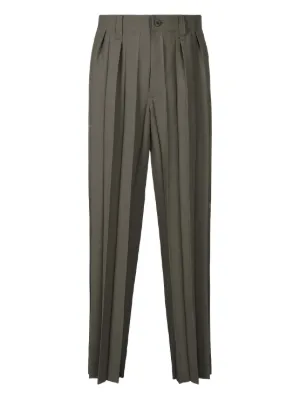 Homme Plissé Issey Miyake プリーツ パンツ | グリーン | FARFETCH JP