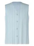 Homme Plissé Issey Miyake pleated button-front vest - Blue