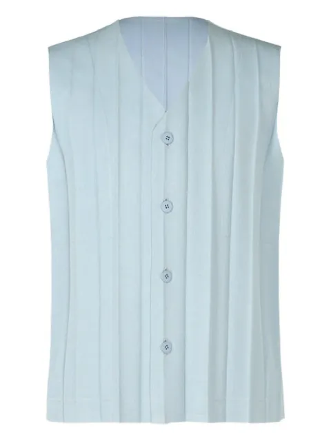 Homme Plissé Issey Miyake pleated button-front vest